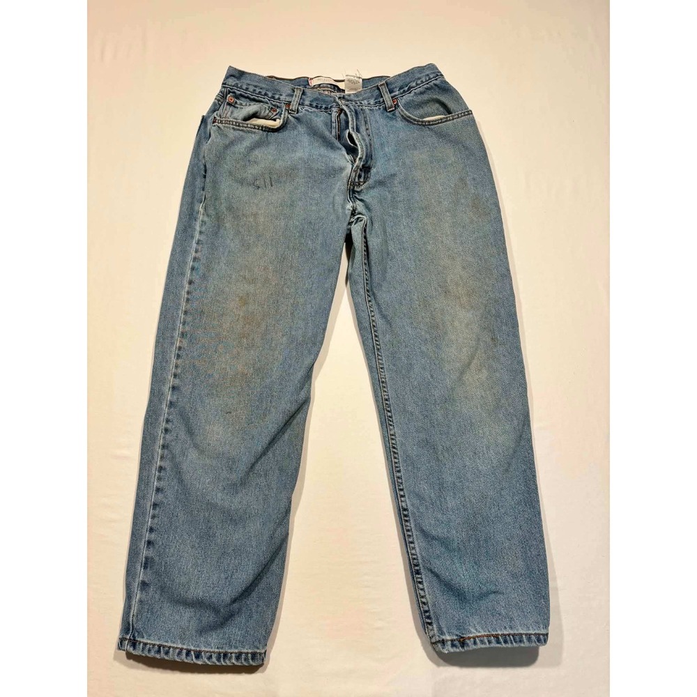 Levis 550 Relaxed Fit Jeans Mens 36x30 Light Wash Blue Denim Vintage Tapered‎